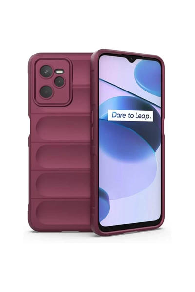 Realme C35 Kılıf Optimum Silikon - Bordo