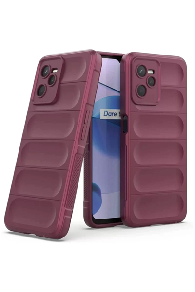Realme C35 Kılıf Optimum Silikon - Bordo