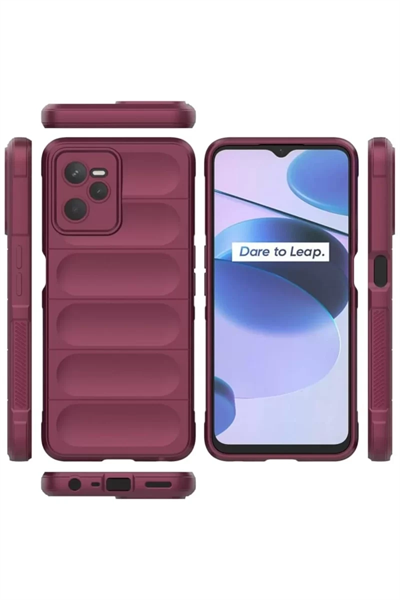 Realme C35 Kılıf Optimum Silikon - Bordo