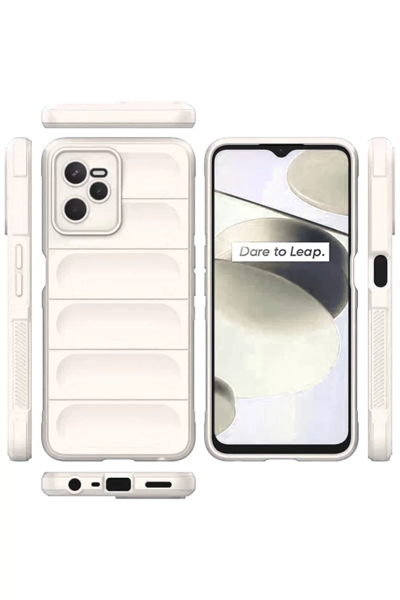 Realme C35 Kılıf Optimum Silikon - Krem