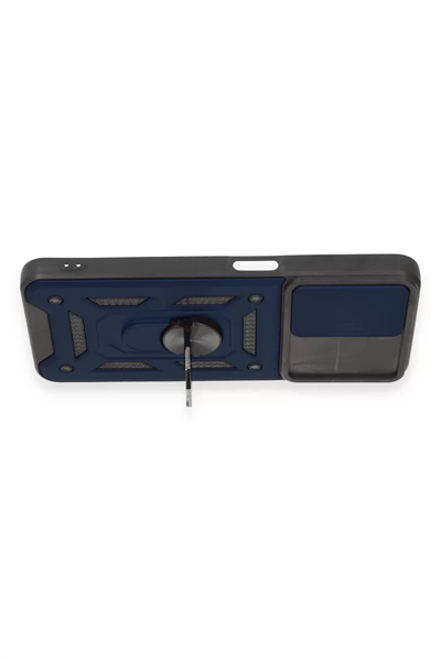 Realme C35 Kılıf Pars Lens Yüzüklü Silikon - Lacivert