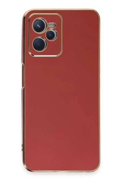 Realme C35 Kılıf Volet Silikon - Kırmızı