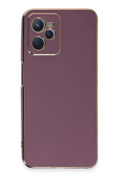 Realme C35 Kılıf Volet Silikon - Mor