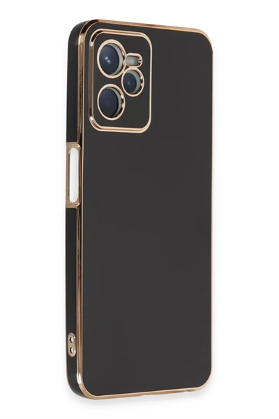 Realme C35 Kılıf Volet Silikon - Siyah