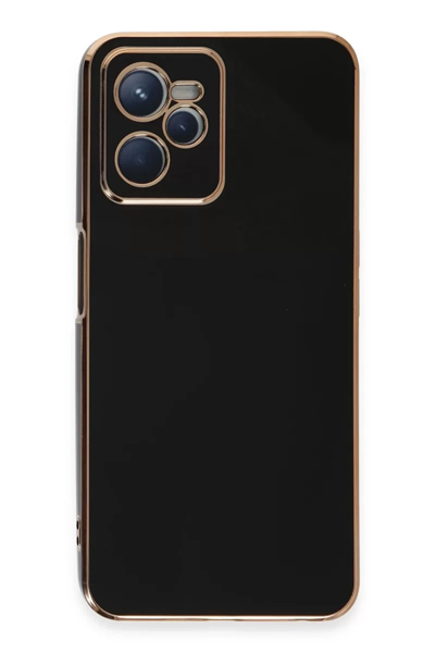 Realme C35 Kılıf Volet Silikon - Siyah