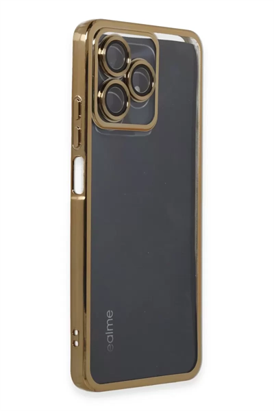 Realme C53 Kılıf Lensli Silikon - Gold