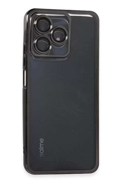 Realme C53 Kılıf Lensli Silikon - Siyah