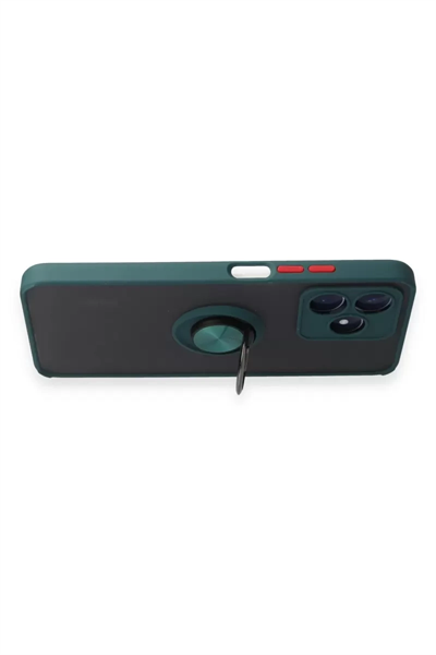 Realme C53 Kılıf Montreal Yüzüklü Silikon Kapak - Yeşil