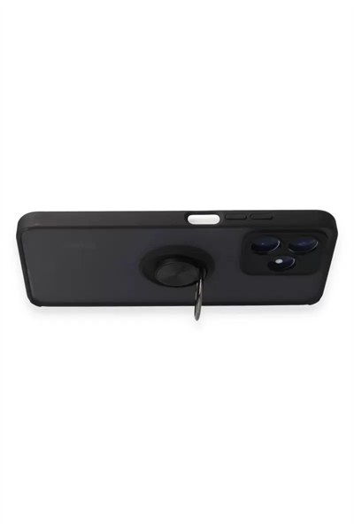Realme C53 Kılıf Montreal Yüzüklü Silikon Kapak - Siyah