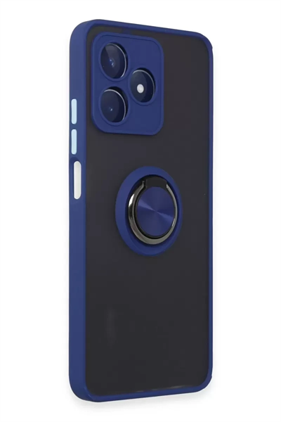 Realme C53 Kılıf Montreal Yüzüklü Silikon Kapak - Lacivert