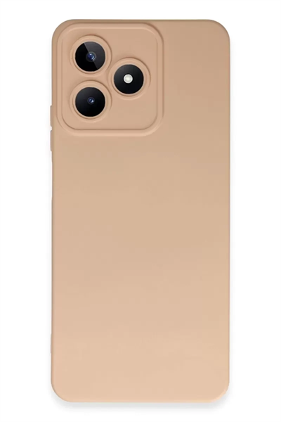 Realme C53 Kılıf Nano içi Kadife Silikon - Pudra