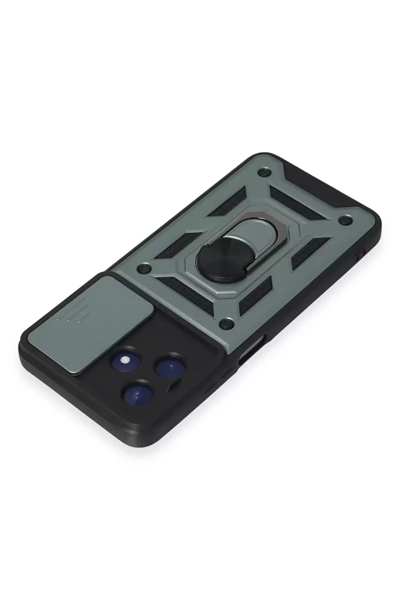 Realme C53 Kılıf Pars Lens Yüzüklü Silikon - Yeşil