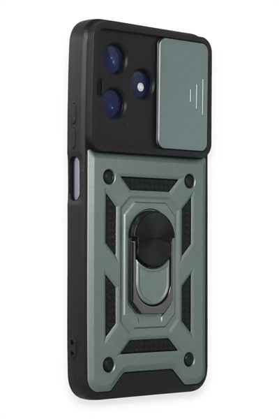 Realme C53 Kılıf Pars Lens Yüzüklü Silikon - Yeşil