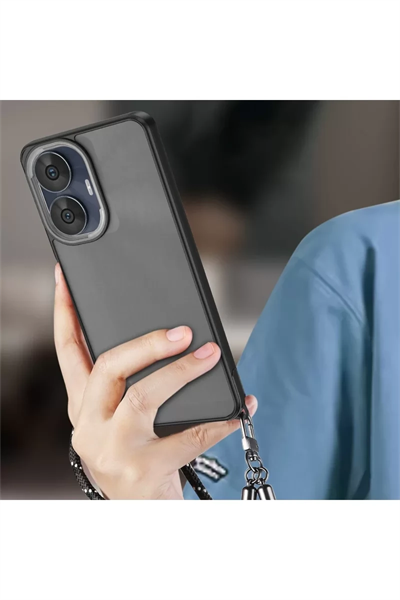 Realme C55 Kılıf Elegant Kapak - Siyah