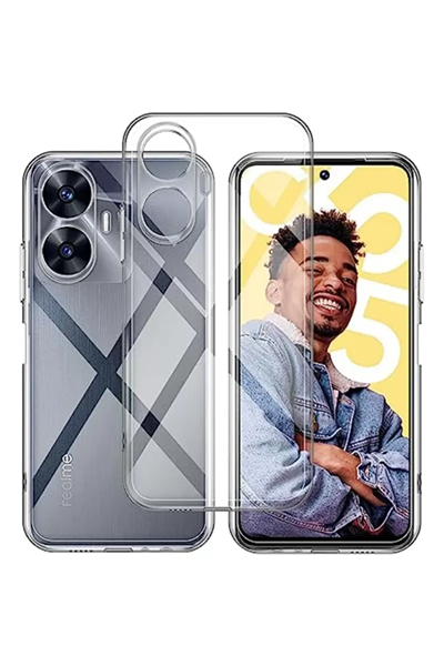 Realme C55 Kılıf Lüx Şeffaf Silikon
