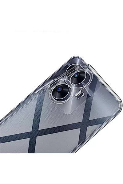 Realme C55 Kılıf Lüx Şeffaf Silikon