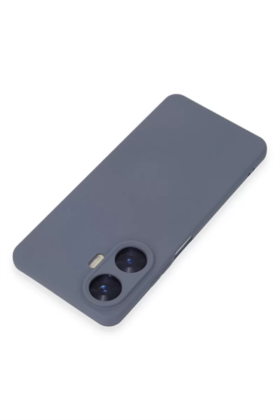 Realme C55 Kılıf Nano içi Kadife Silikon - Gri
