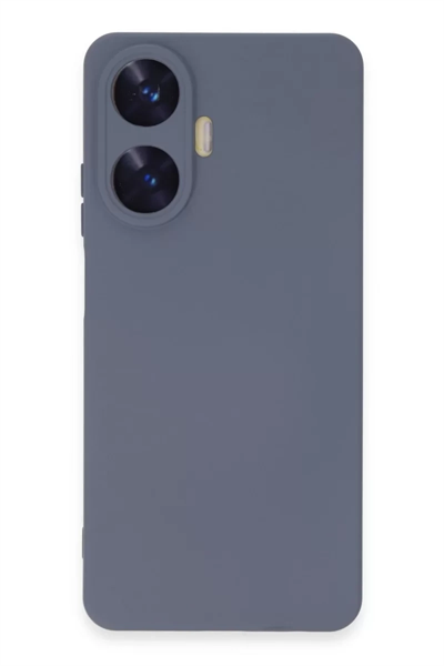 Realme C55 Kılıf Nano içi Kadife Silikon - Gri