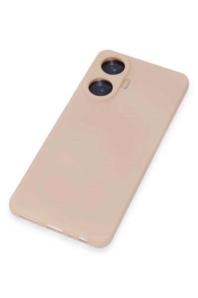 Realme C55 Kılıf Nano içi Kadife Silikon - Pudra
