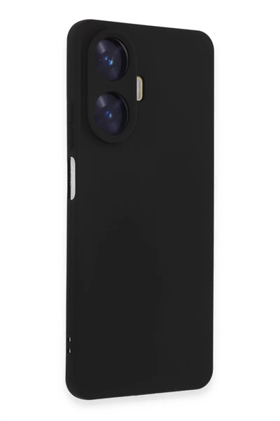 Realme C55 Kılıf Nano içi Kadife Silikon - Siyah