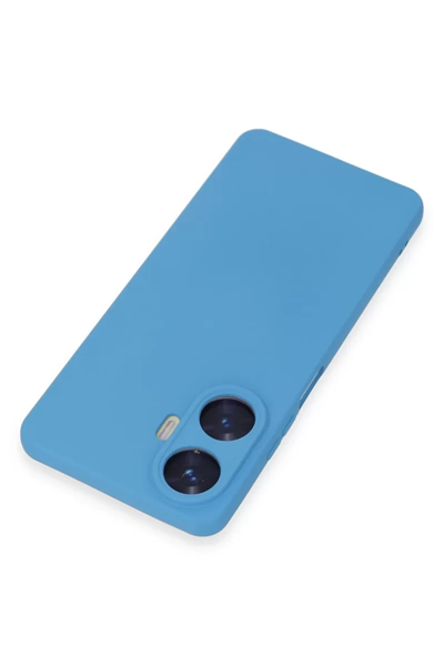 Realme C55 Kılıf Nano içi Kadife Silikon - Mavi