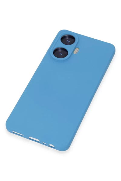 Realme C55 Kılıf Nano içi Kadife Silikon - Mavi