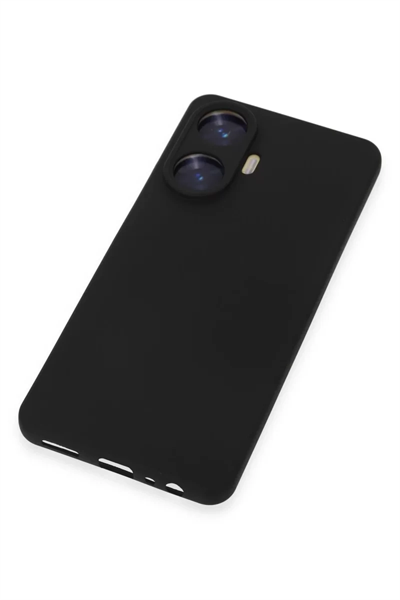 Realme C55 Kılıf Nano içi Kadife Silikon - Siyah