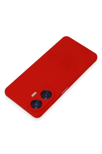 Realme C55 Kılıf Nano içi Kadife Silikon - Kırmızı