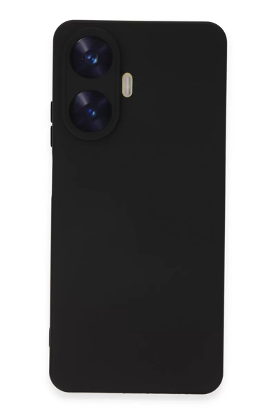 Realme C55 Kılıf Nano içi Kadife Silikon - Siyah