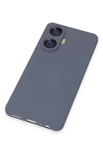 Realme C55 Kılıf Nano içi Kadife Silikon - Gri