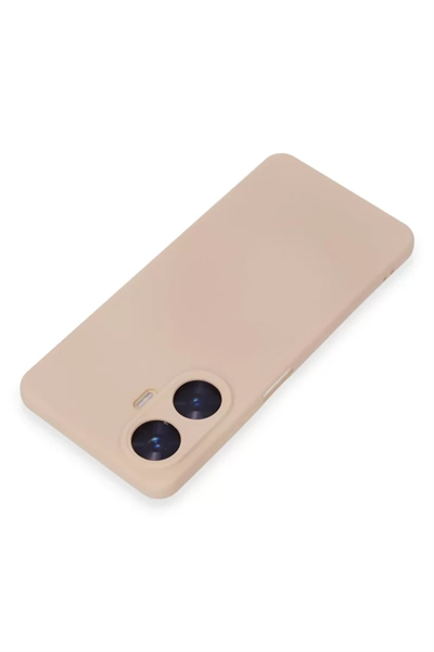 Realme C55 Kılıf Nano içi Kadife Silikon - Pudra