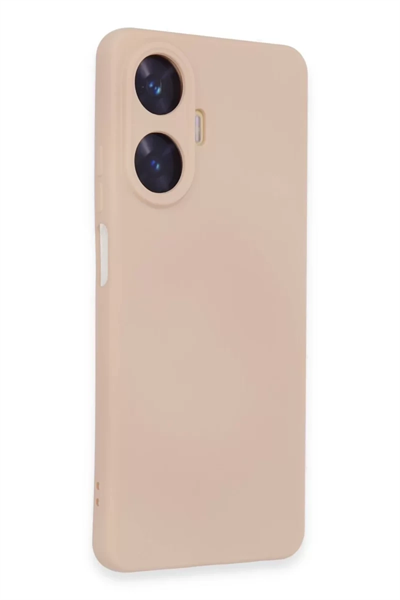 Realme C55 Kılıf Nano içi Kadife Silikon - Pudra