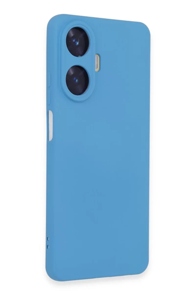 Realme C55 Kılıf Nano içi Kadife Silikon - Mavi