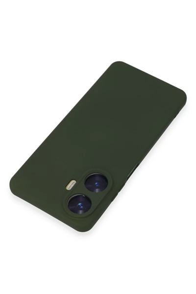 Realme C55 Kılıf Nano içi Kadife Silikon - Koyu Yeşil