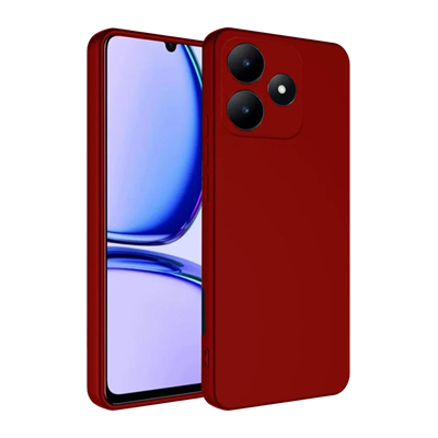 Realme C61 Kılıf First Silikon - Kırmızı