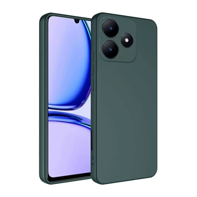 Realme C61 Kılıf First Silikon - Koyu Yeşil