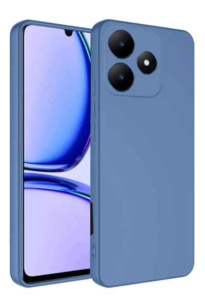 Realme C61 Kılıf First Silikon - Mavi