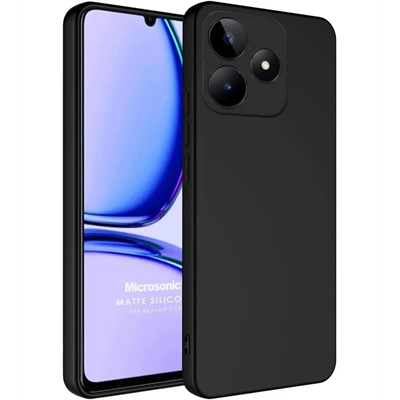 Realme C61 Kılıf First Silikon - Siyah