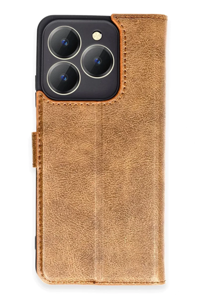 Realme C63 Kılıf Trend S Plus Kapaklı Kılıf - Taba