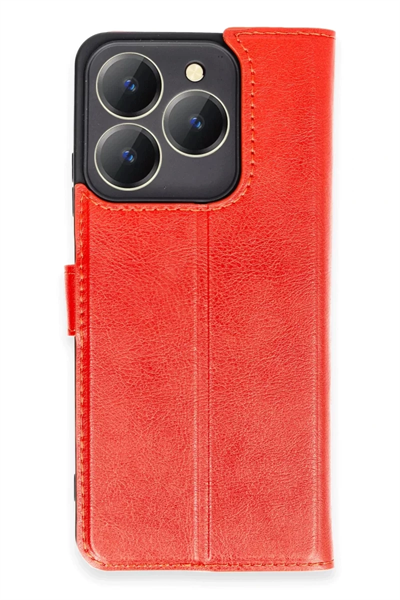 Realme C63 Kılıf Trend S Plus Kapaklı Kılıf - Kırmızı