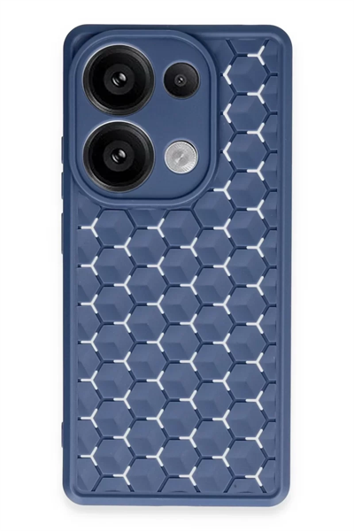 Realme C65 Kılıf Petek Silikon Kapak - Lacivert