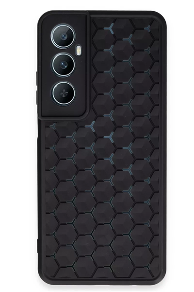 Realme C65 Kılıf Petek Silikon Kapak - Siyah