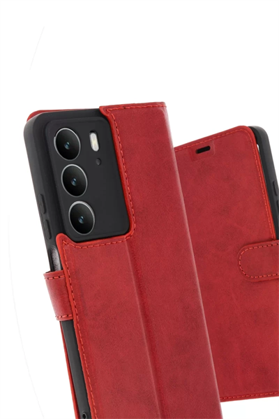 Realme C75 4G Trend S Plus Kapaklı Kılıf - Kırmızı