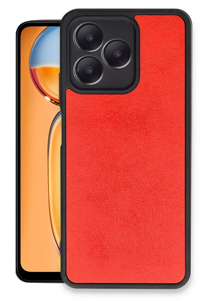 Realme Note 50 4G Kılıf Aras Deri Kapak - Kırmızı