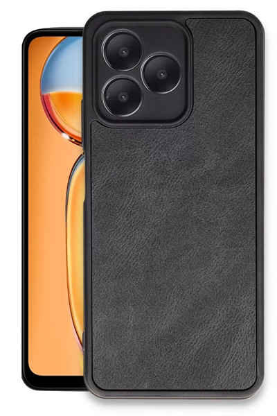 Realme Note 50 4G Kılıf Aras Deri Kapak - Siyah