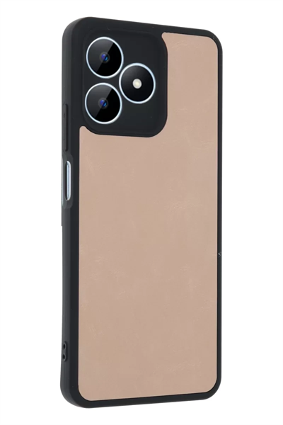 Realme Note 50 4G Kılıf Aras Deri Kapak - Pudra