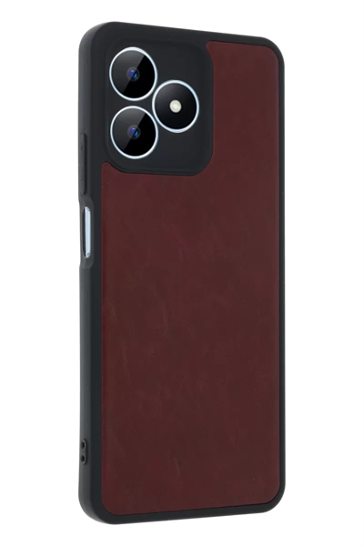 Realme Note 50 4G Kılıf Aras Deri Kapak - Bordo