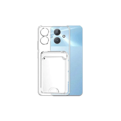 Realme Note 60 Kılıf Kart Şeffaf Silikon - Şeffaf