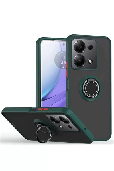 Redmi Note 13 Pro 4G Montreal Yüzüklü Silikon Kapak - Yeşil