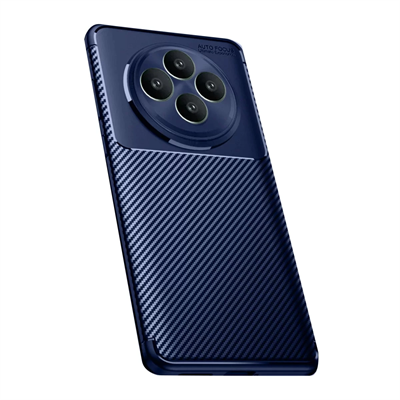 Reno 11 FS Kılıf Auto Focus Karbon Kapak - Lacivert